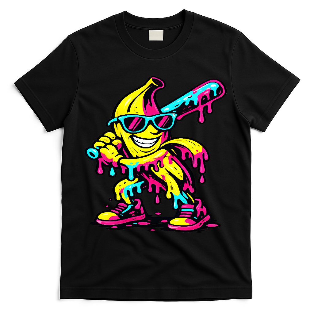 Banana Funny Ice Cream Drip T-Shirt