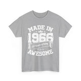 60th Birthday Vintage Crown Made In 1966 60 Years Of Being Awesome T-Shirt