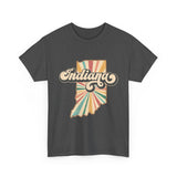 Indiana State Retro Vintage Map T-Shirt