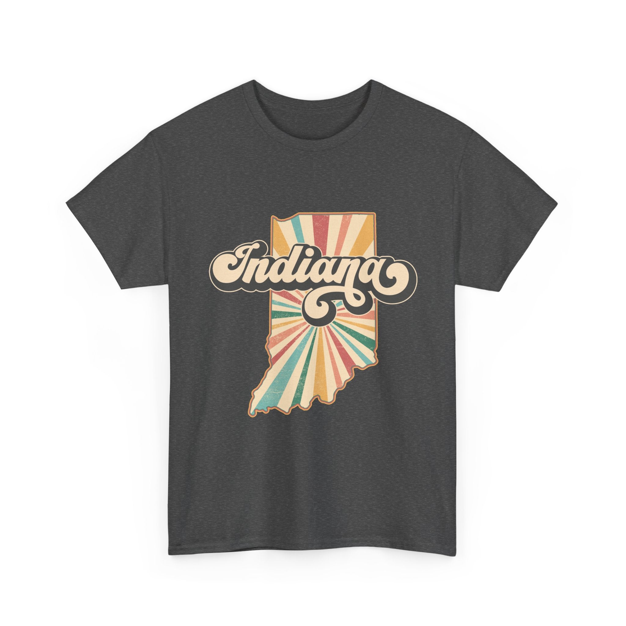 Indiana State Retro Vintage Map T-Shirt