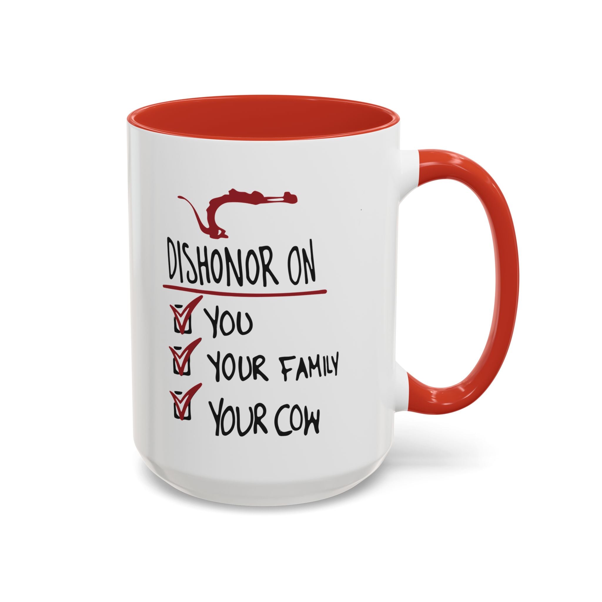 Coffee Mug - "Dishonor On You, Your Family, Your Cow" Funny Viking Gift