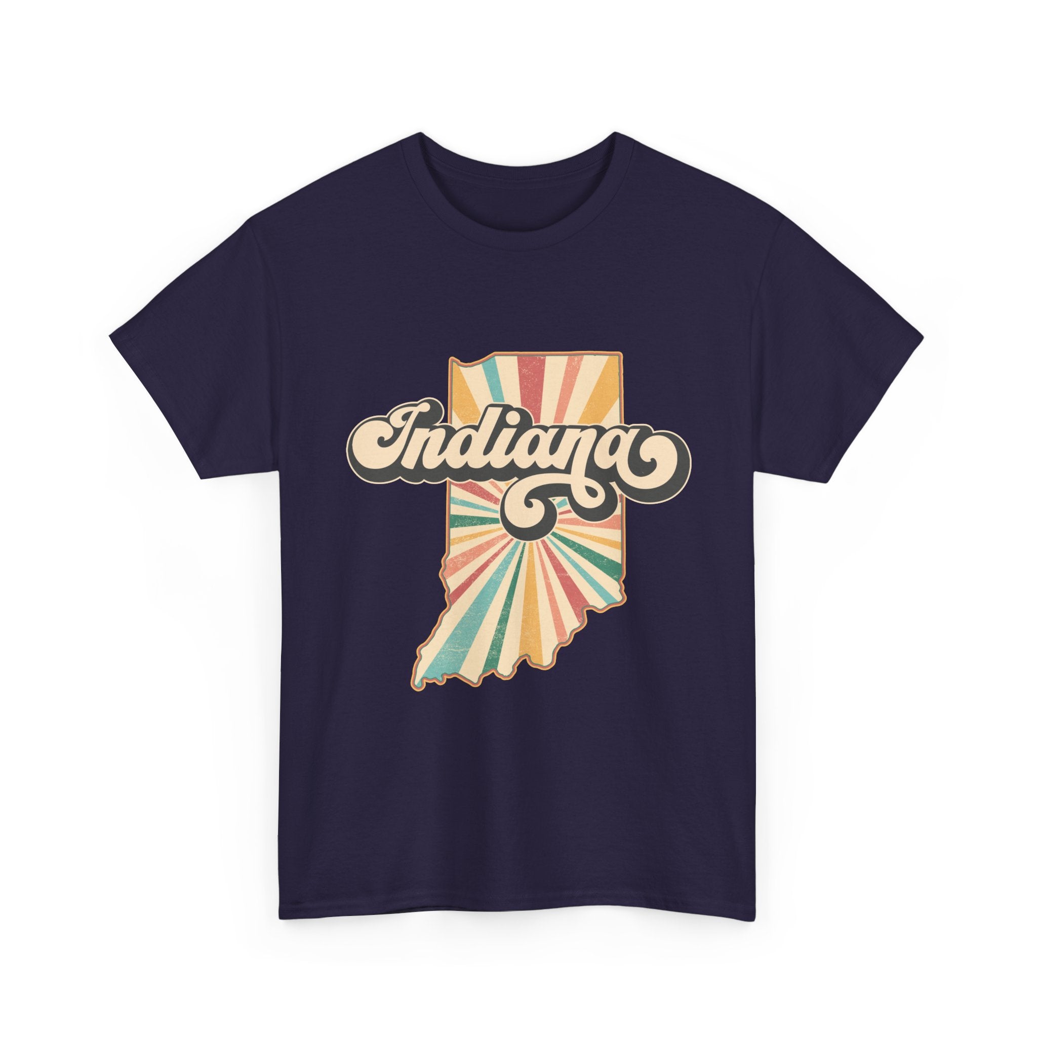 Indiana State Retro Vintage Map T-Shirt
