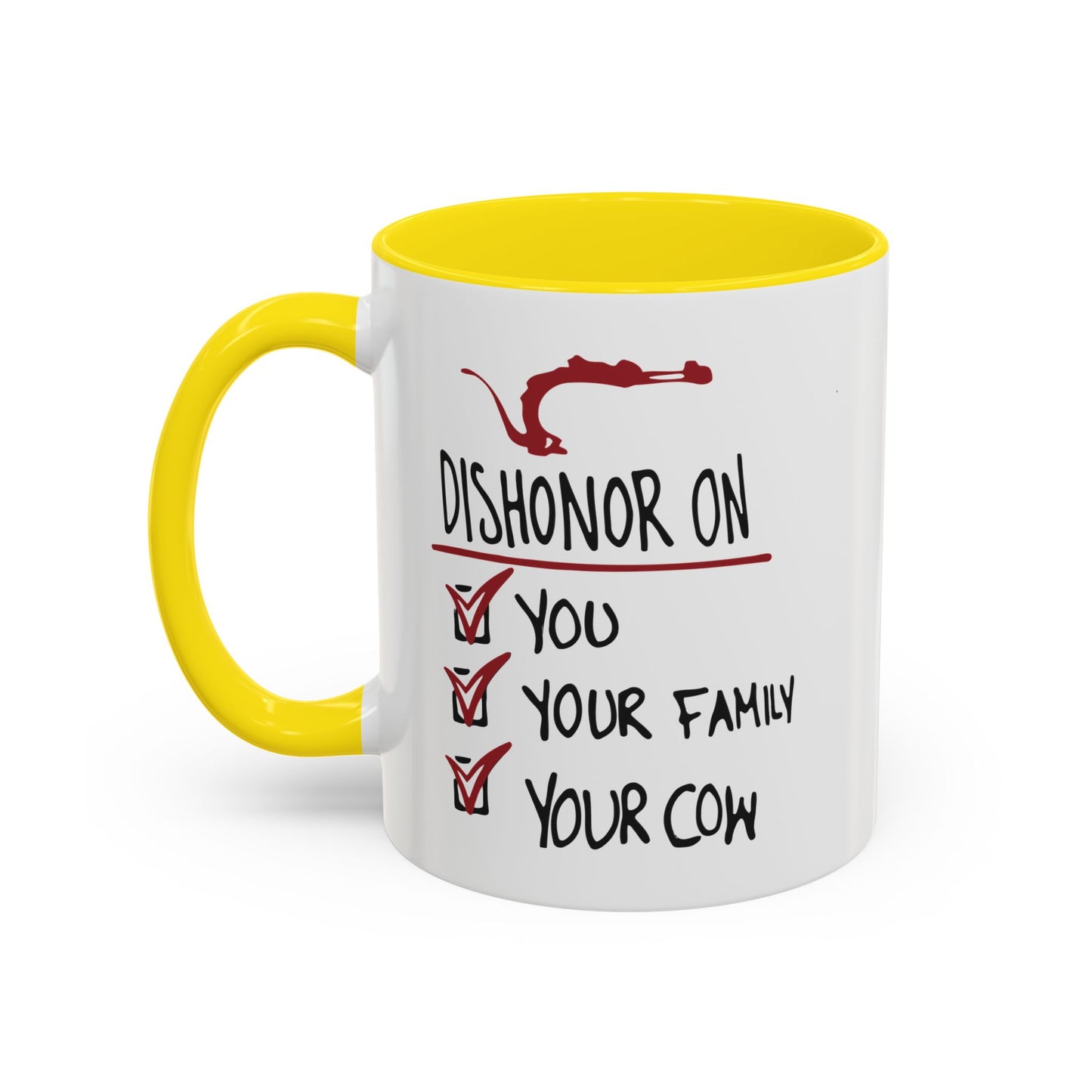 Coffee Mug - "Dishonor On You, Your Family, Your Cow" Funny Viking Gift
