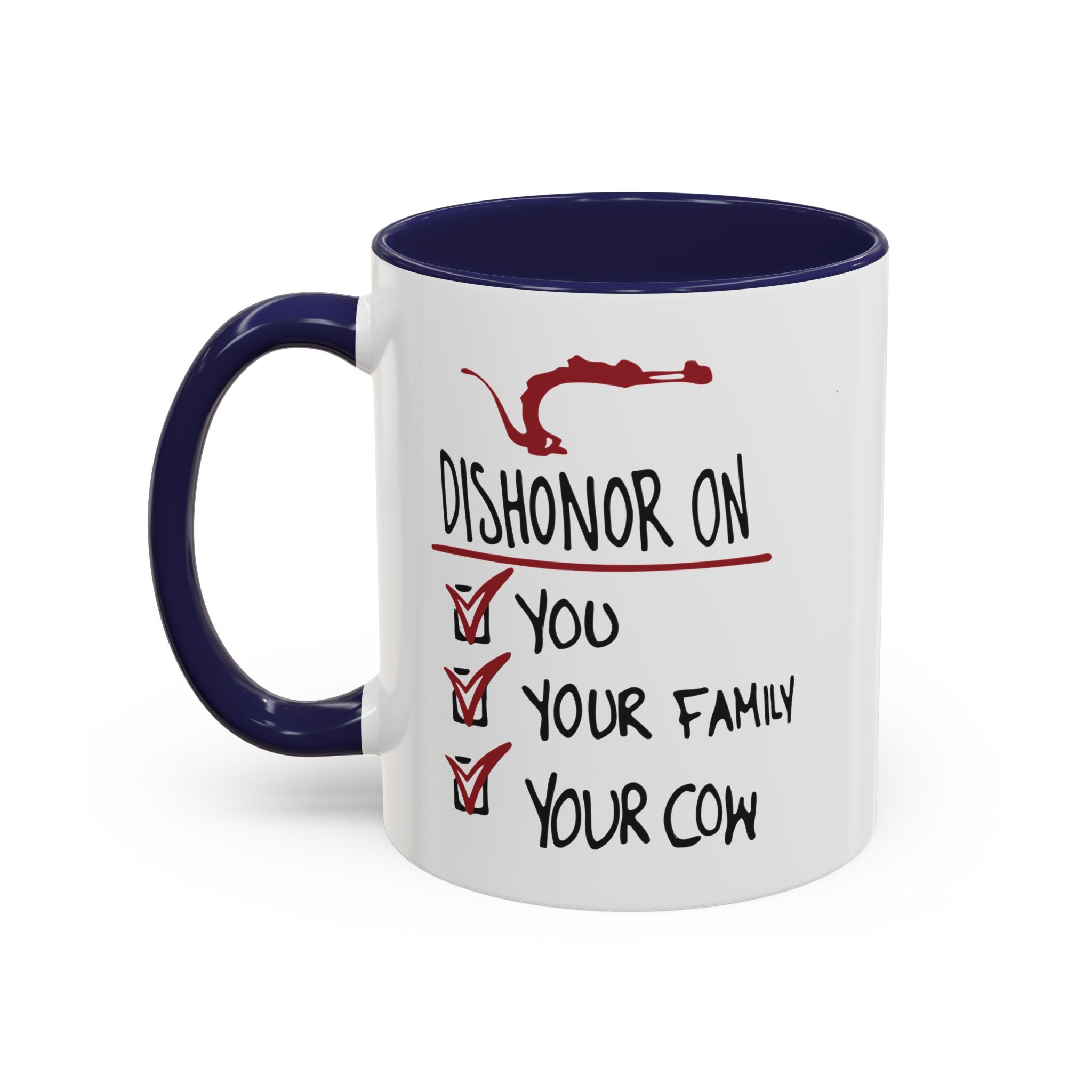 Coffee Mug - "Dishonor On You, Your Family, Your Cow" Funny Viking Gift