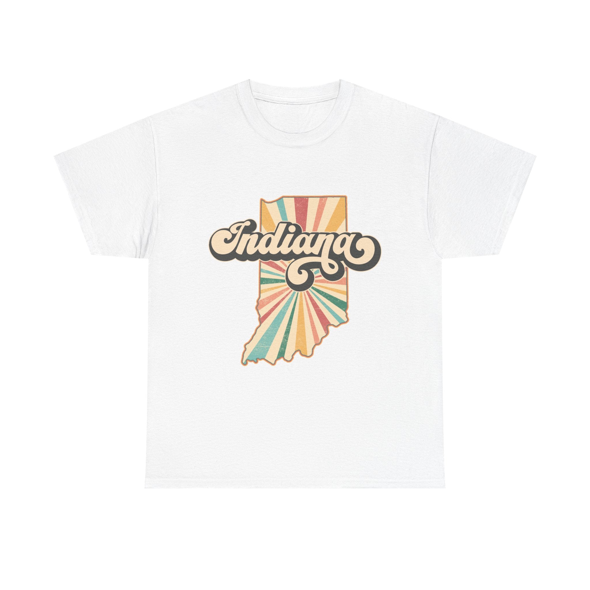 Indiana State Retro Vintage Map T-Shirt