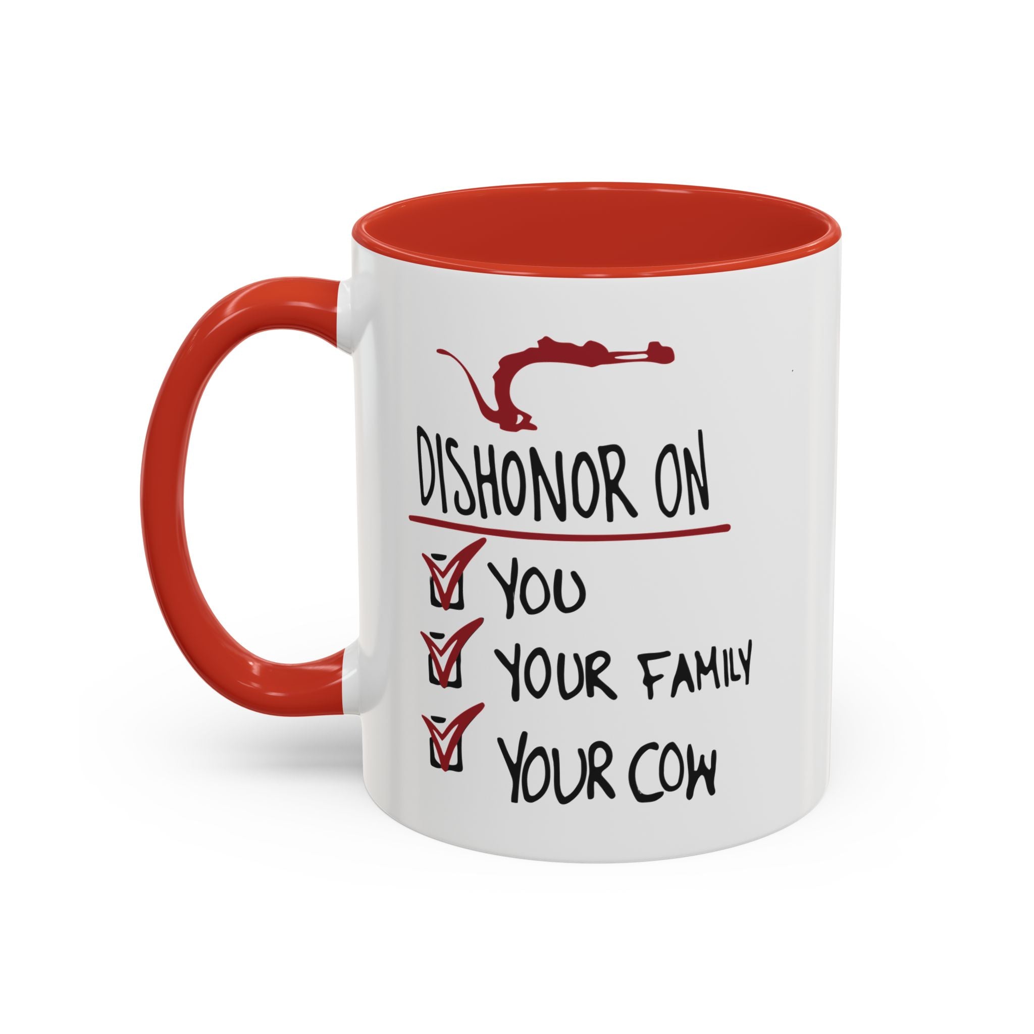 Coffee Mug - "Dishonor On You, Your Family, Your Cow" Funny Viking Gift