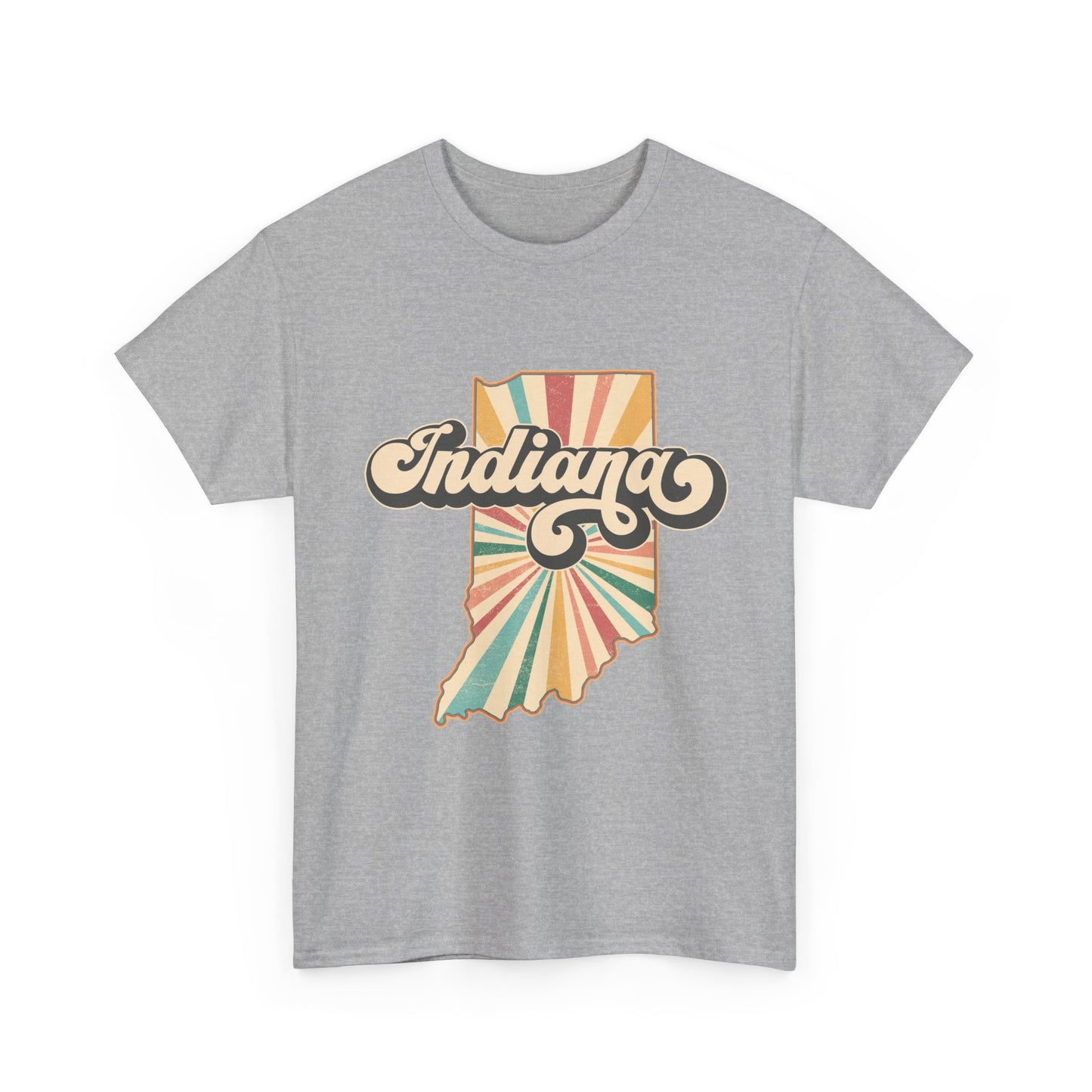 Indiana State Retro Vintage Map T-Shirt