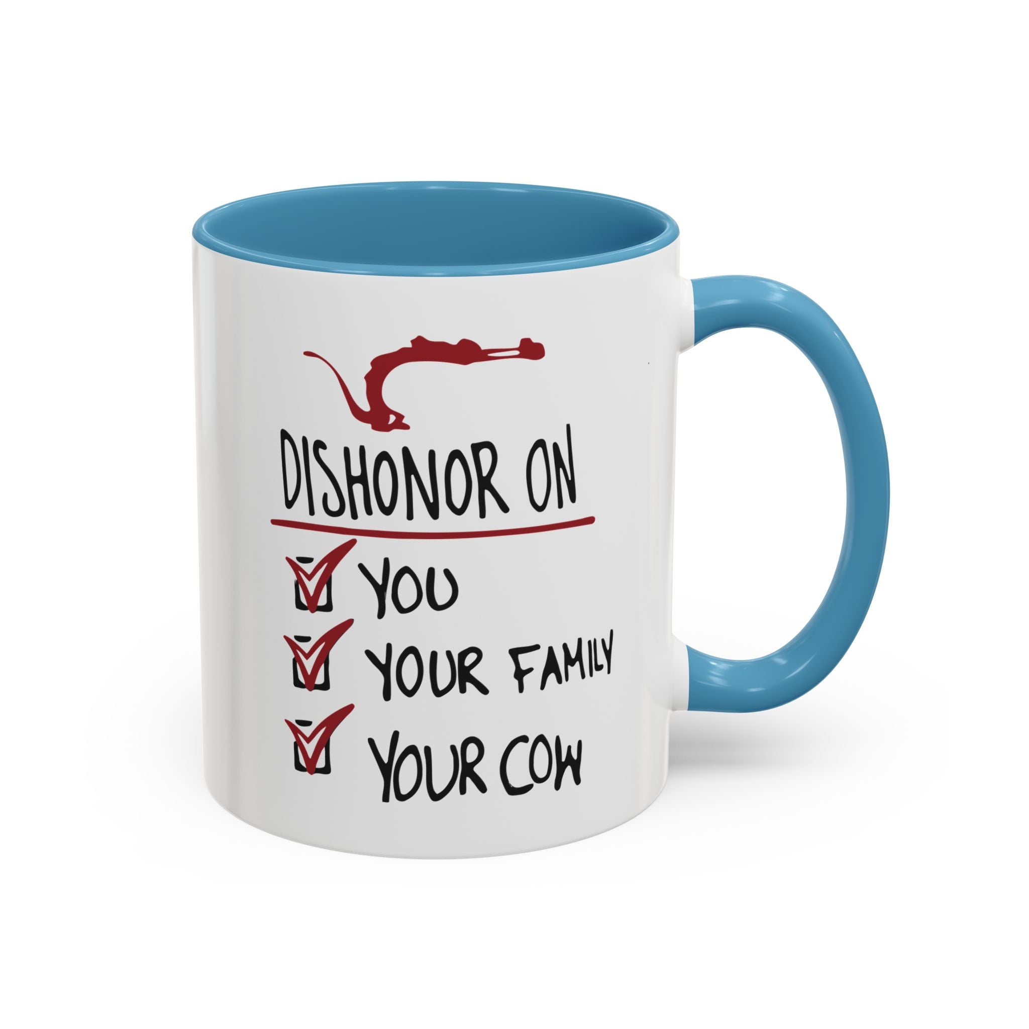 Coffee Mug - "Dishonor On You, Your Family, Your Cow" Funny Viking Gift