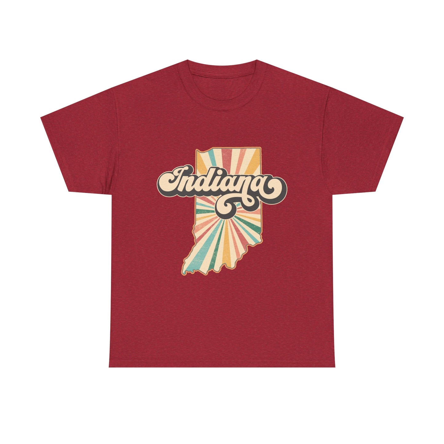 Indiana State Retro Vintage Map T-Shirt
