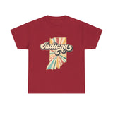 Indiana State Retro Vintage Map T-Shirt