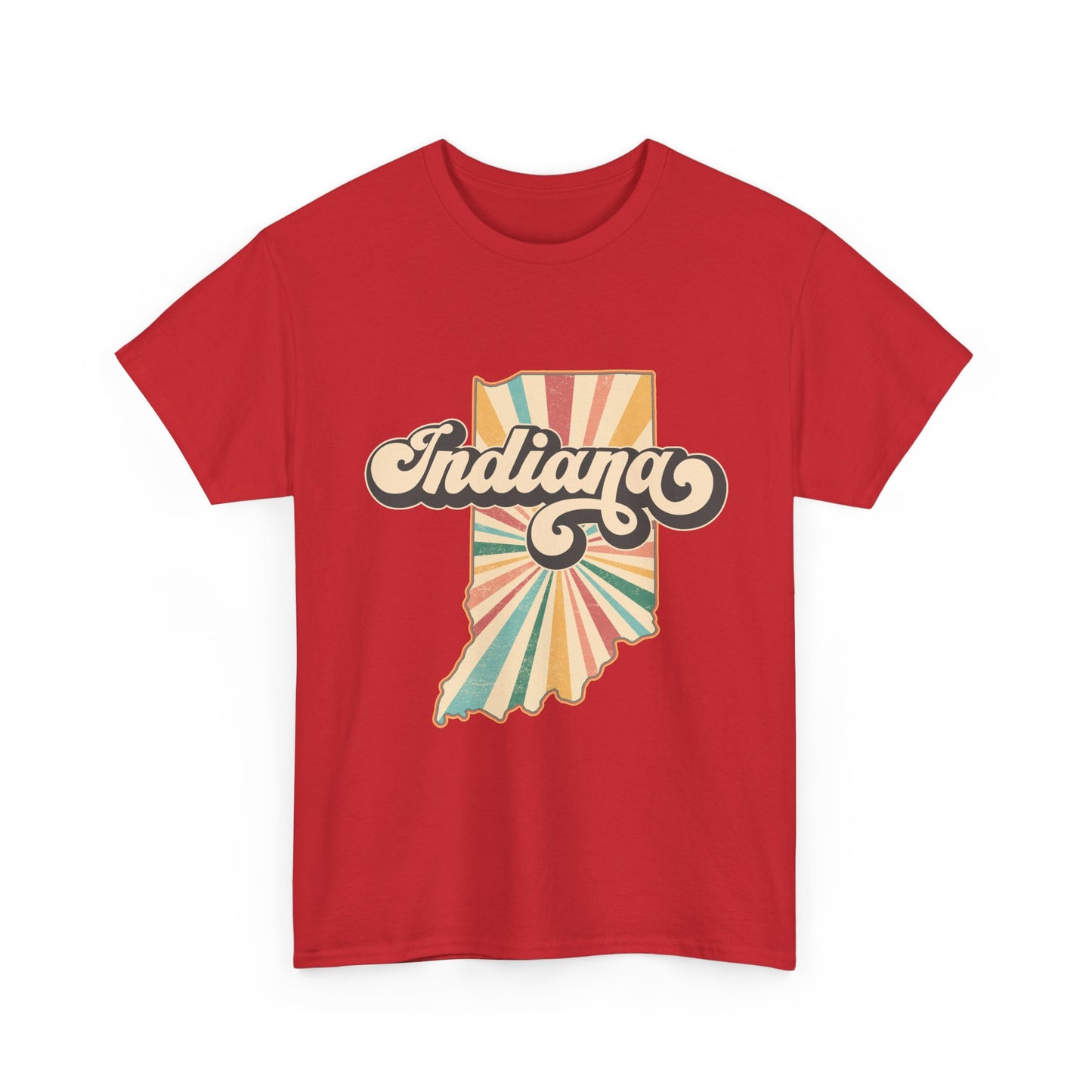 Indiana State Retro Vintage Map T-Shirt