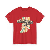 Indiana State Retro Vintage Map T-Shirt