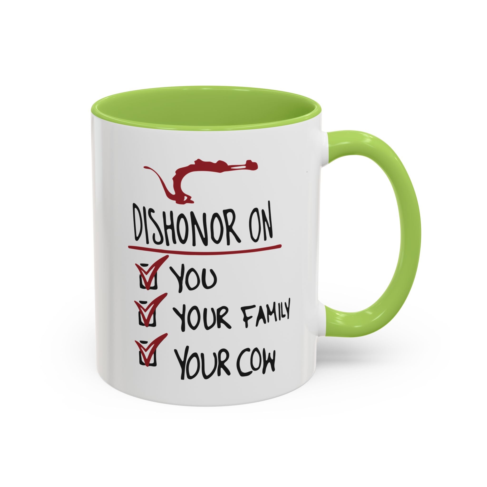 Coffee Mug - "Dishonor On You, Your Family, Your Cow" Funny Viking Gift