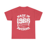 60th Birthday Vintage Crown Made In 1966 60 Years Of Being Awesome T-Shirt