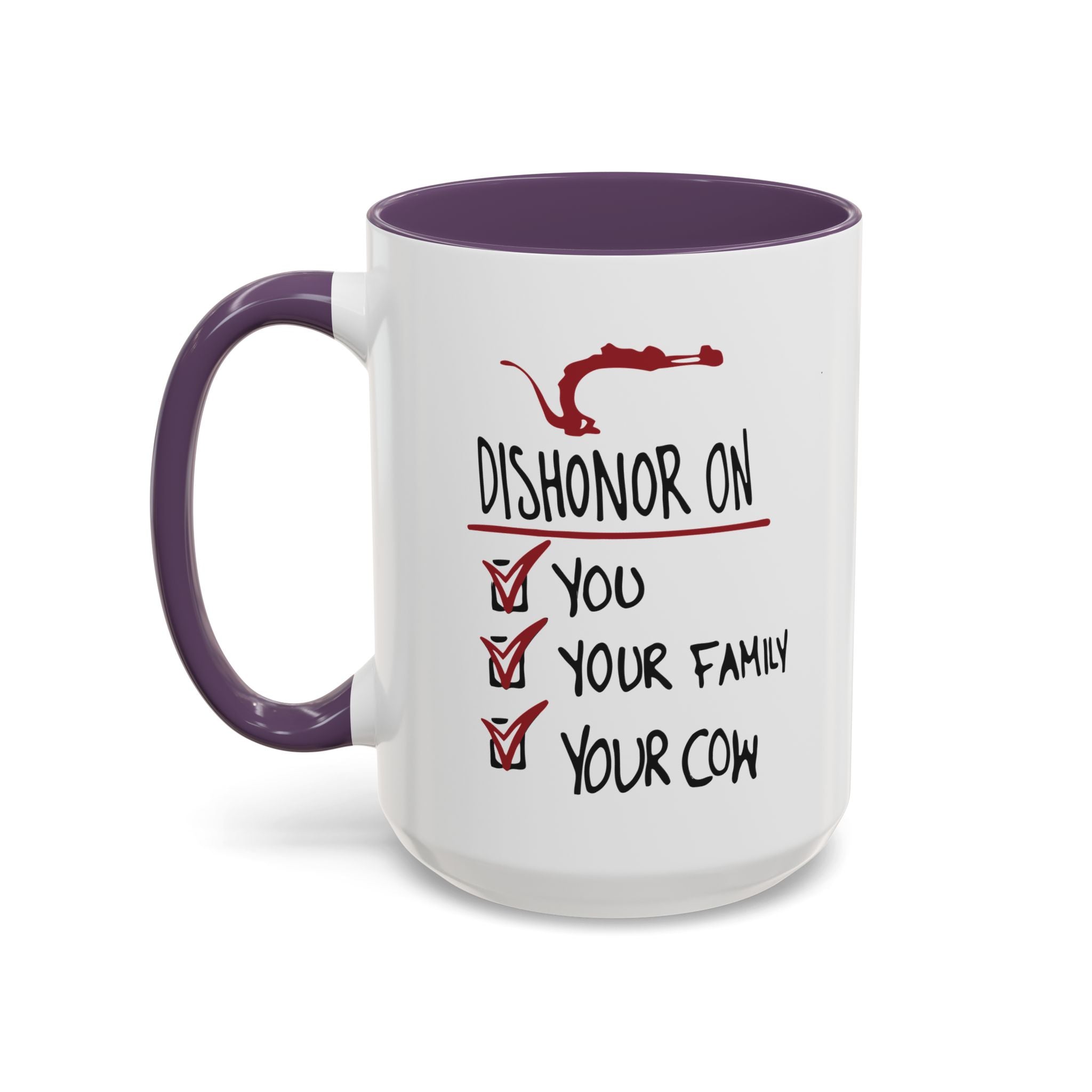 Coffee Mug - "Dishonor On You, Your Family, Your Cow" Funny Viking Gift