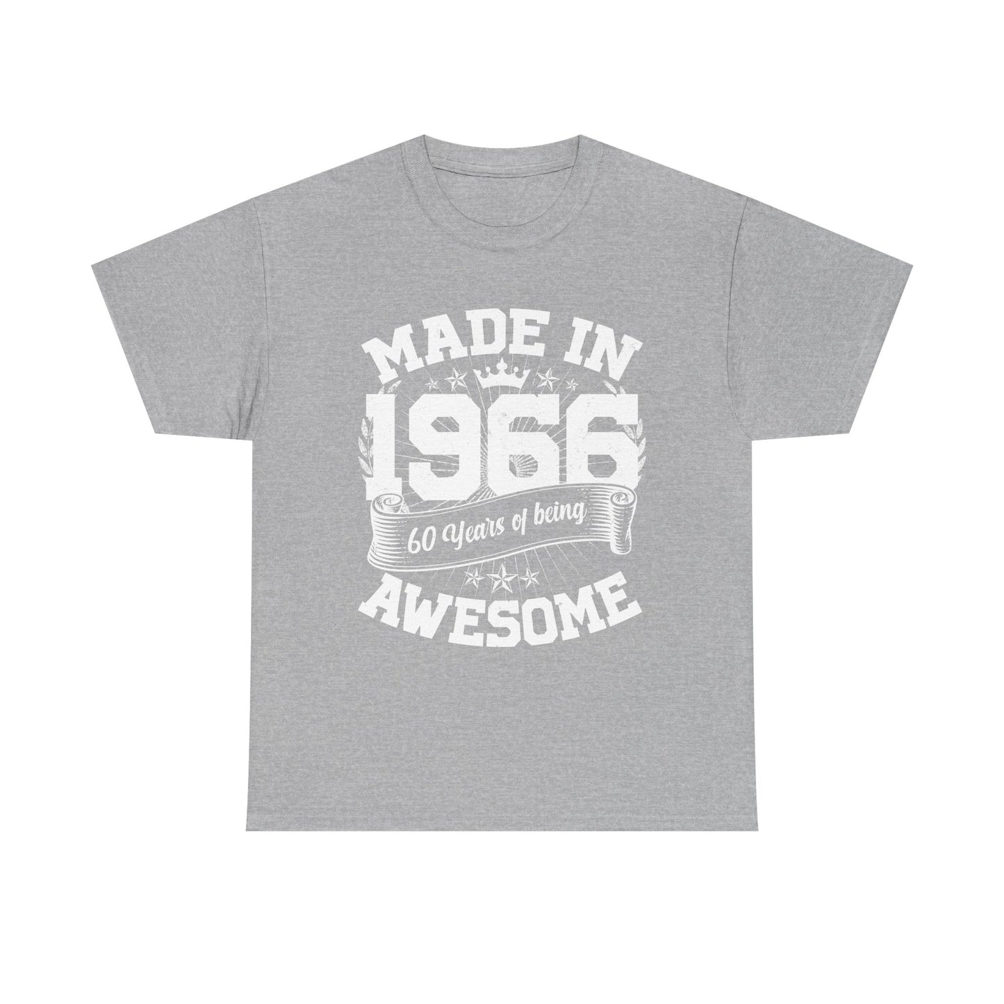 60th Birthday Vintage Crown Made In 1966 60 Years Of Being Awesome T-Shirt