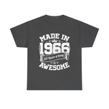 60th Birthday Vintage Crown Made In 1966 60 Years Of Being Awesome T-Shirt