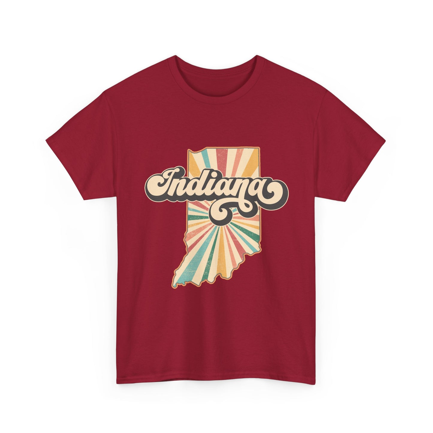Indiana State Retro Vintage Map T-Shirt