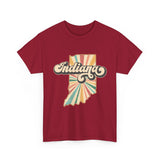 Indiana State Retro Vintage Map T-Shirt
