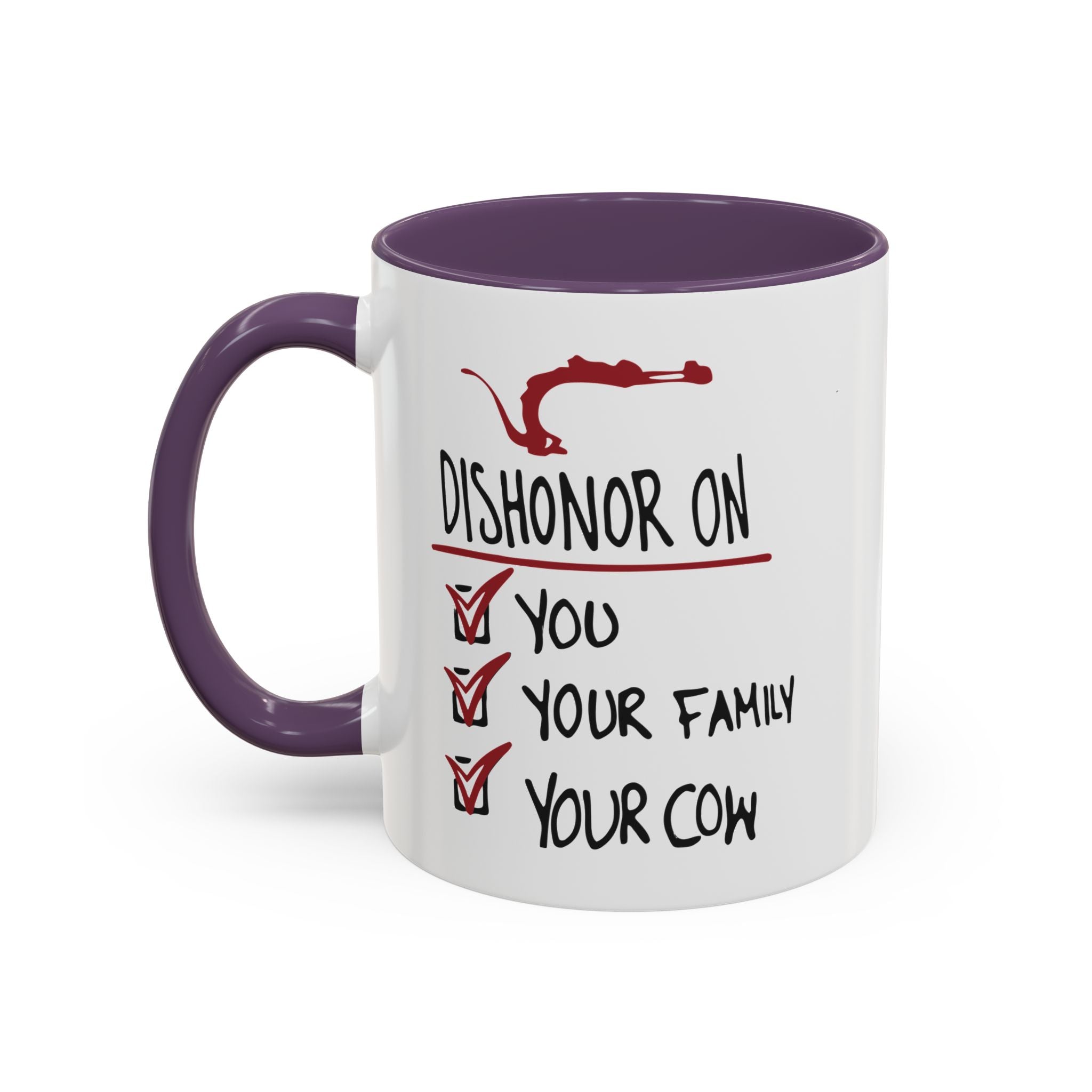 Coffee Mug - "Dishonor On You, Your Family, Your Cow" Funny Viking Gift