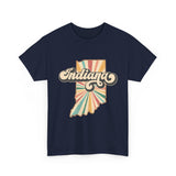 Indiana State Retro Vintage Map T-Shirt