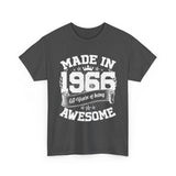 60th Birthday Vintage Crown Made In 1966 60 Years Of Being Awesome T-Shirt