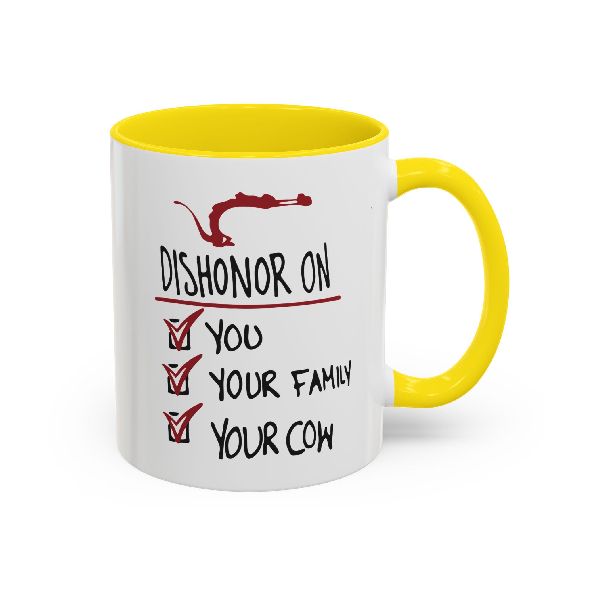 Coffee Mug - "Dishonor On You, Your Family, Your Cow" Funny Viking Gift