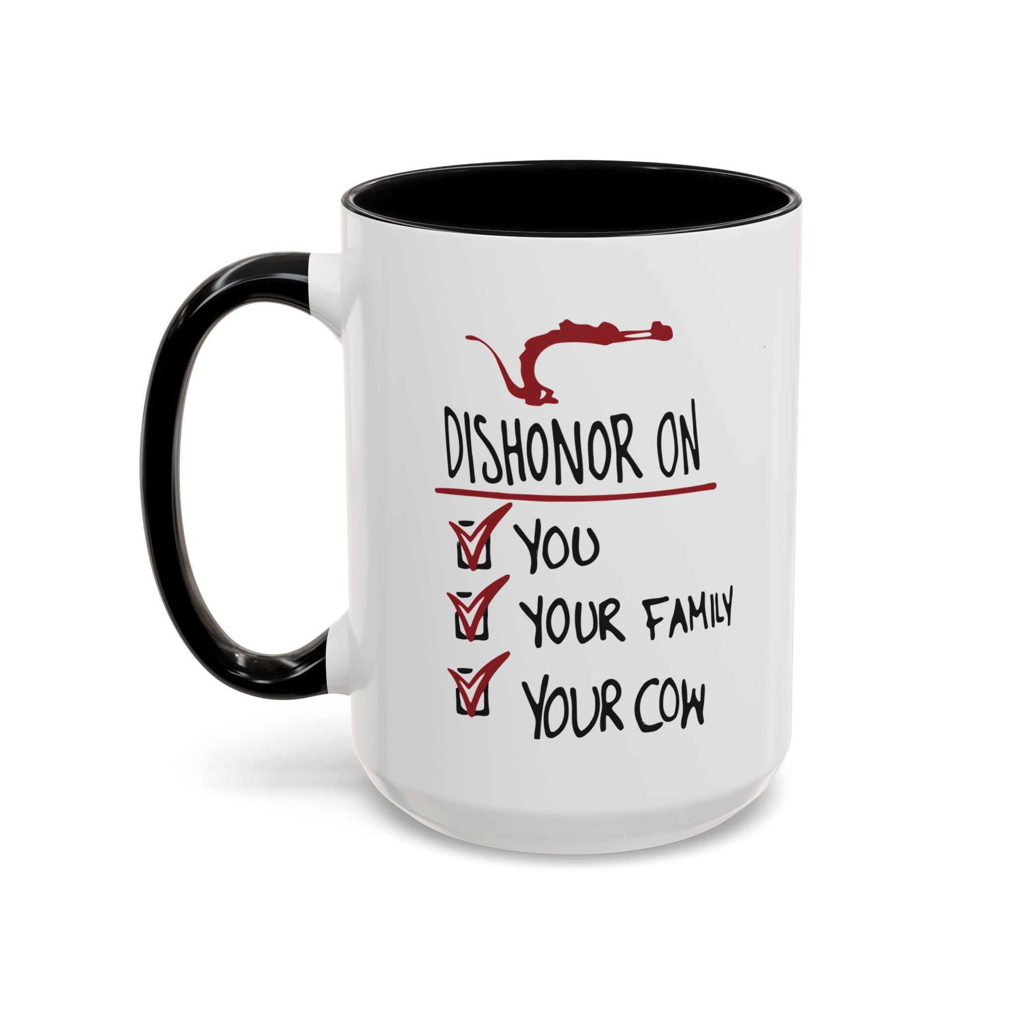 Coffee Mug - "Dishonor On You, Your Family, Your Cow" Funny Viking Gift