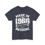 60th Birthday Vintage Crown Made In 1966 60 Years Of Being Awesome T-Shirt