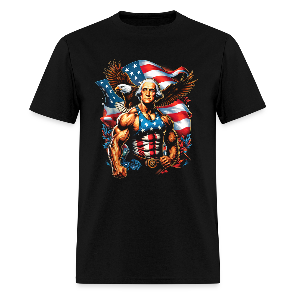 4th of July Patriotic Funny George Washington July 4th USA T-Shirt - black