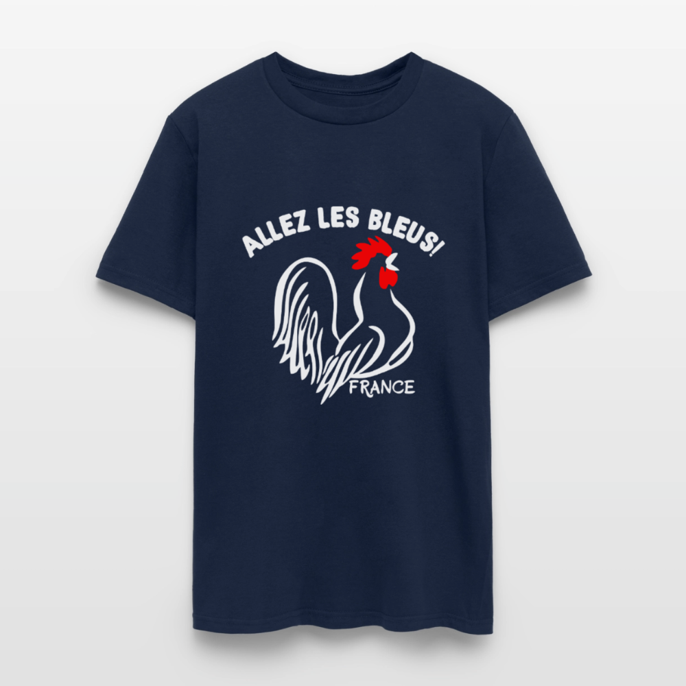 France Soccer Allez Les Bleus World Dark T-Shirt - navy