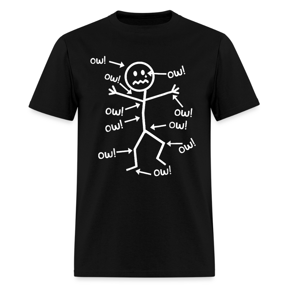 Ow Ow Ow Ow Ow Ow Ow Character T-Shirt - black
