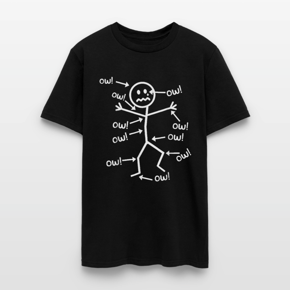 Ow Ow Ow Ow Ow Ow Ow Character T-Shirt - black