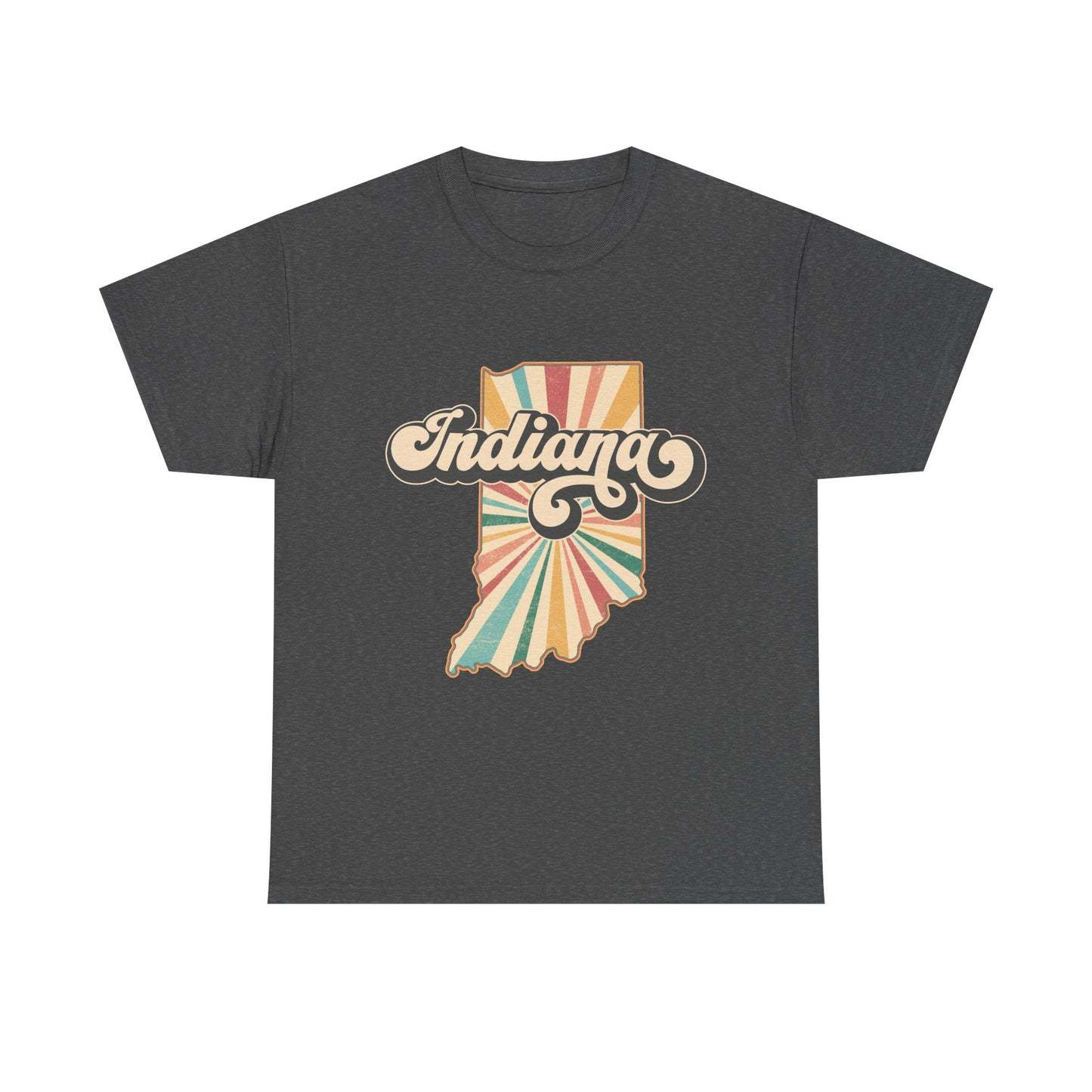 Indiana State Retro Vintage Map T-Shirt