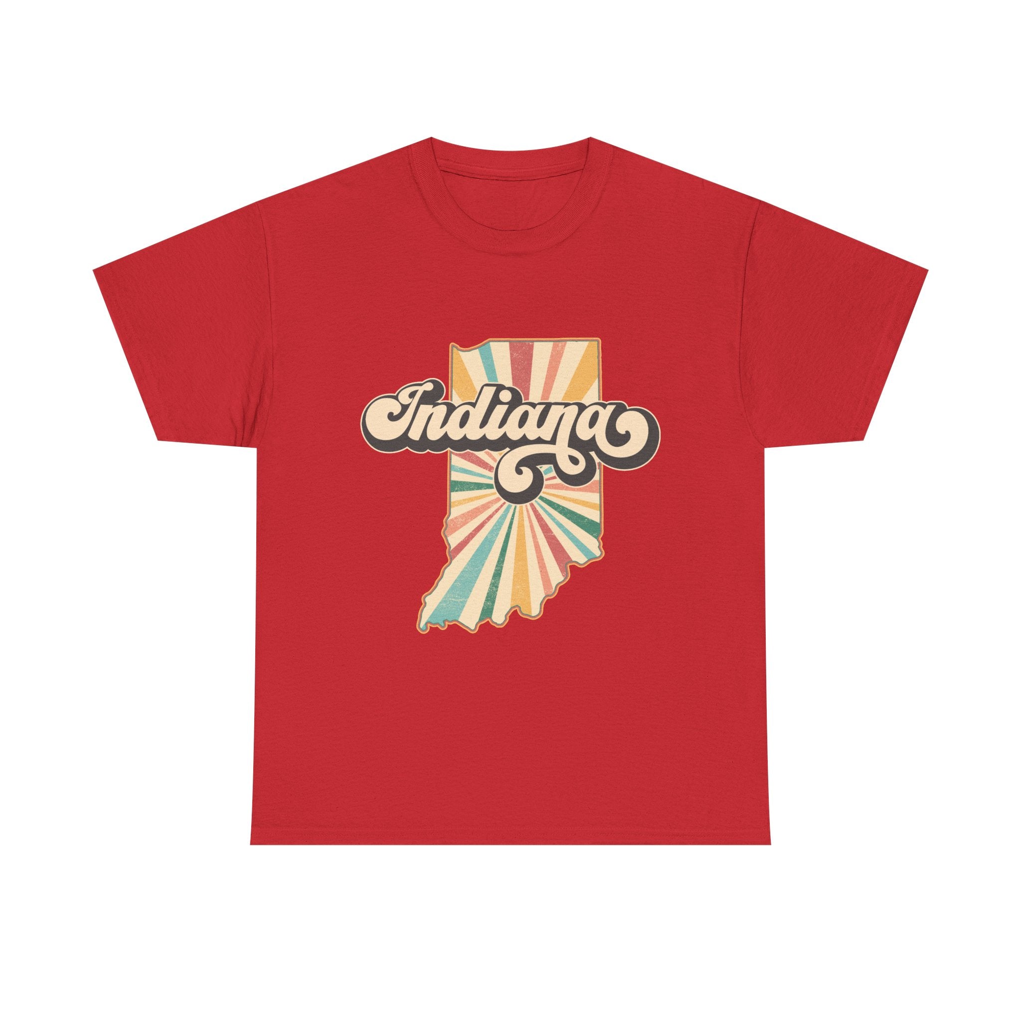 Indiana State Retro Vintage Map T-Shirt