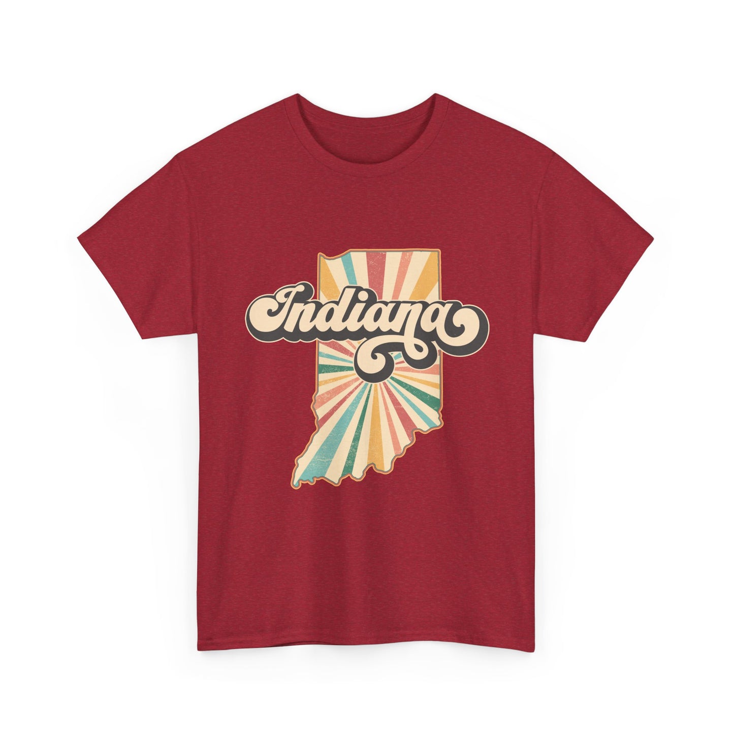 Indiana State Retro Vintage Map T-Shirt