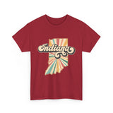 Indiana State Retro Vintage Map T-Shirt