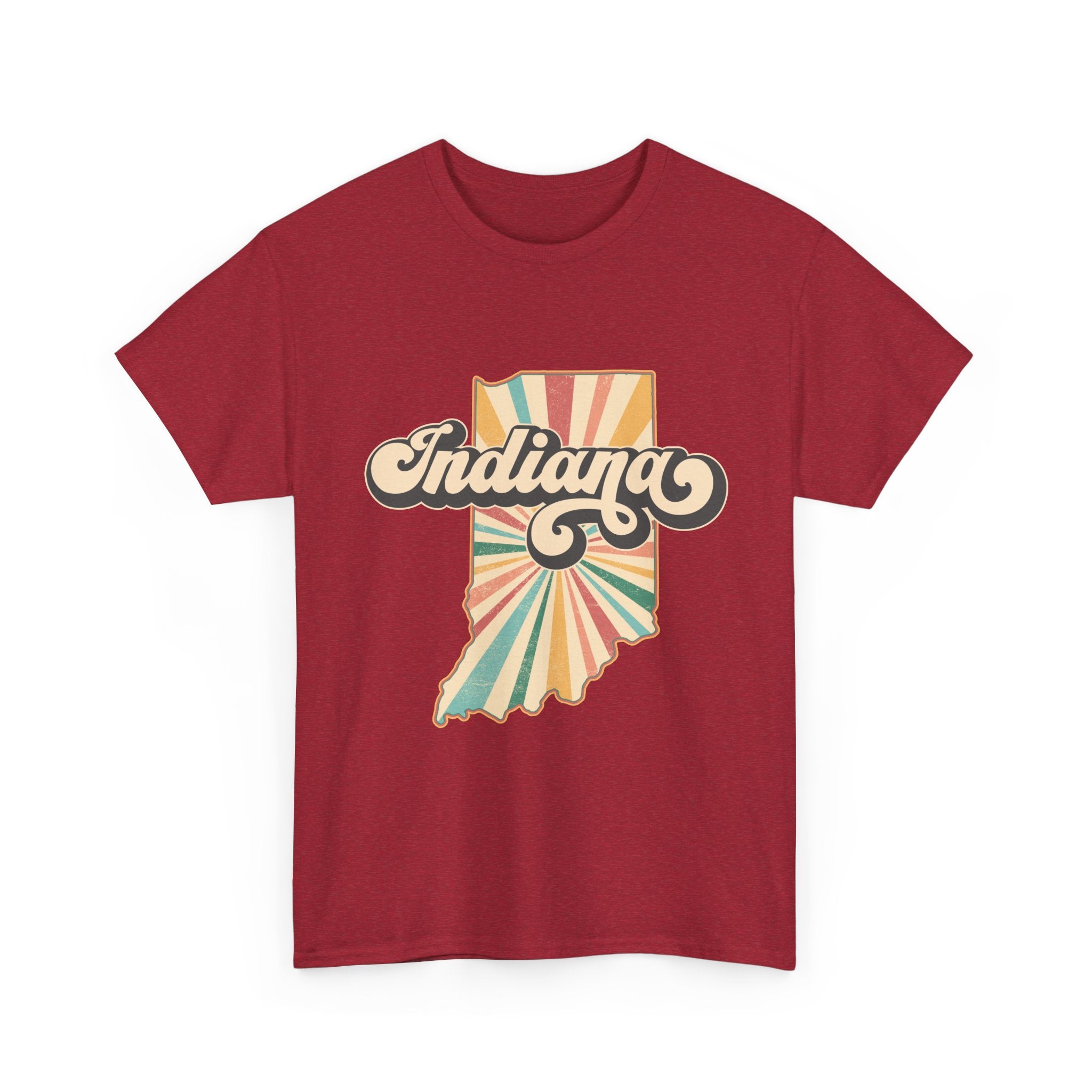 Indiana State Retro Vintage Map T-Shirt