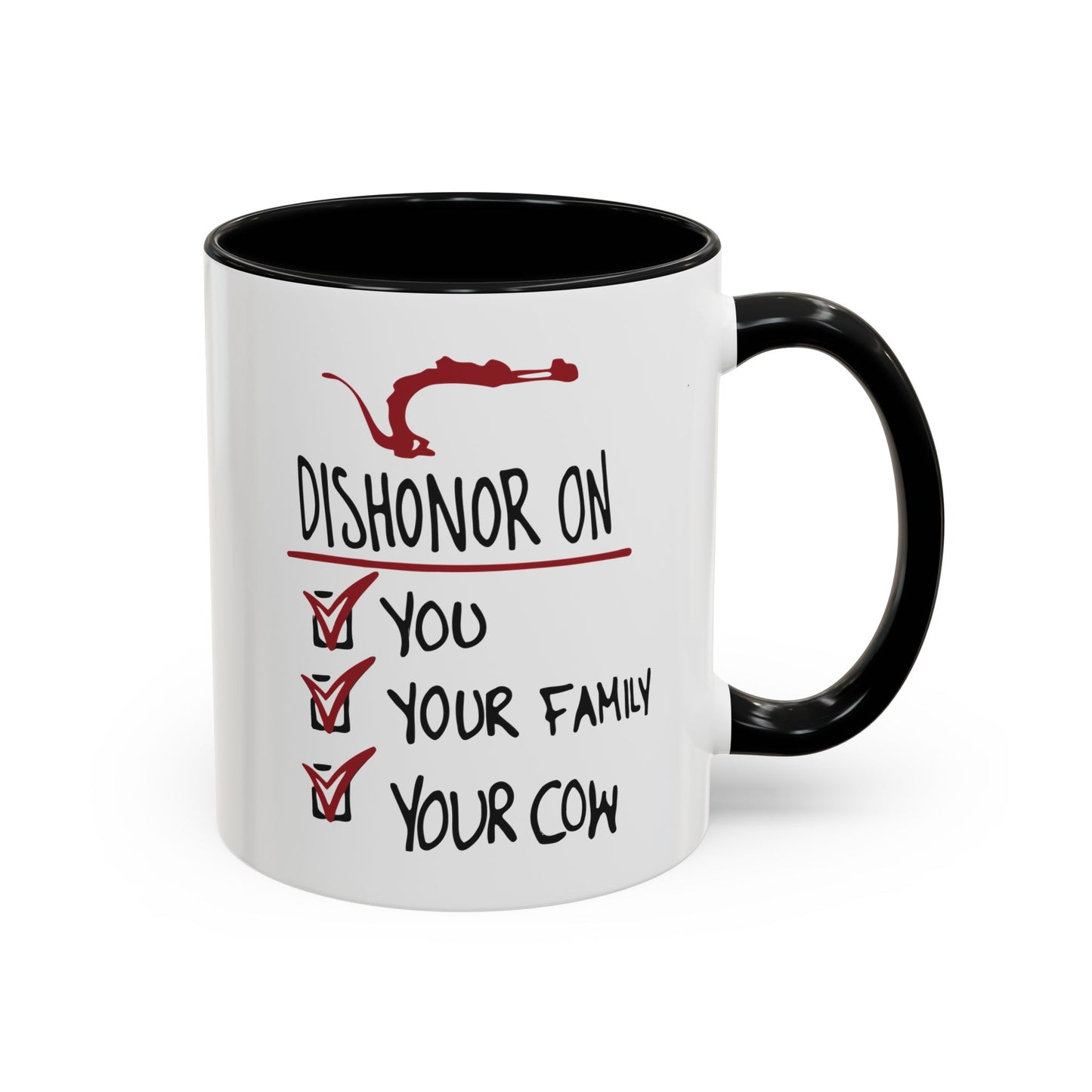 Coffee Mug - "Dishonor On You, Your Family, Your Cow" Funny Viking Gift