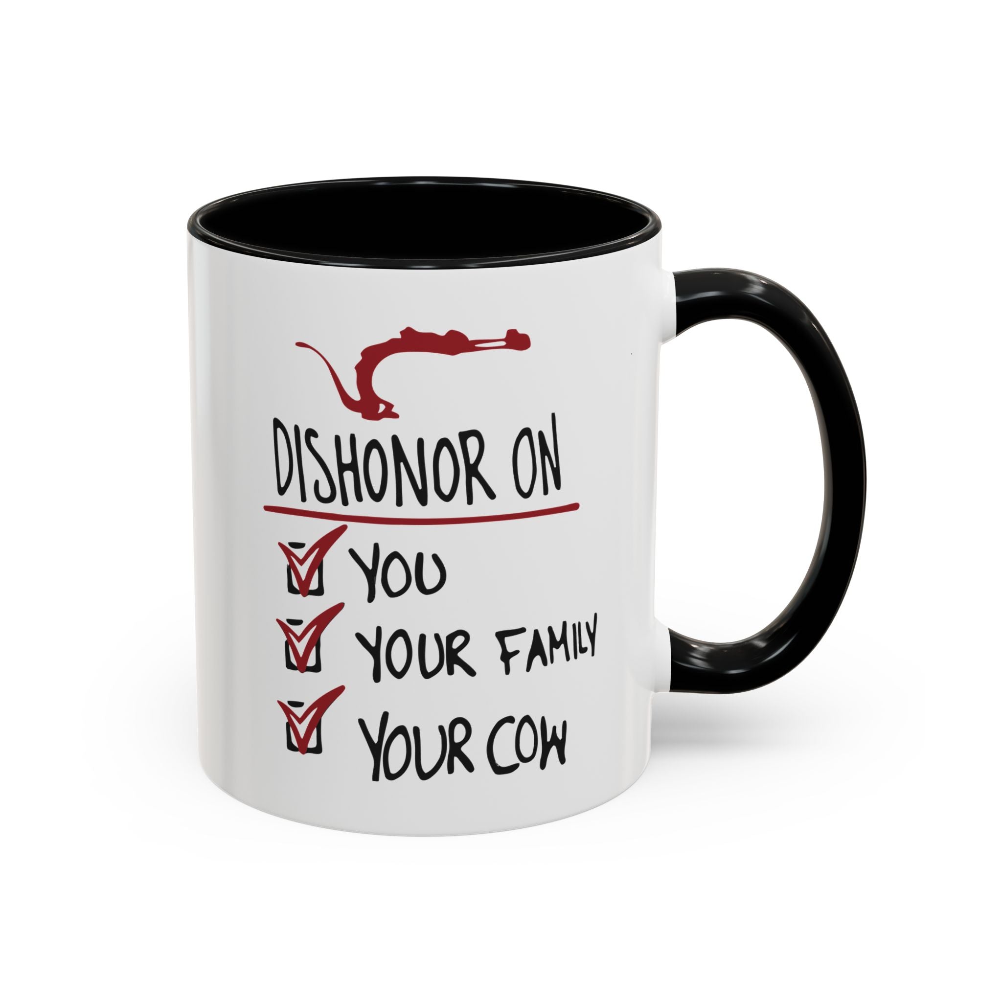 Coffee Mug - "Dishonor On You, Your Family, Your Cow" Funny Viking Gift