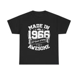 60th Birthday Vintage Crown Made In 1966 60 Years Of Being Awesome T-Shirt