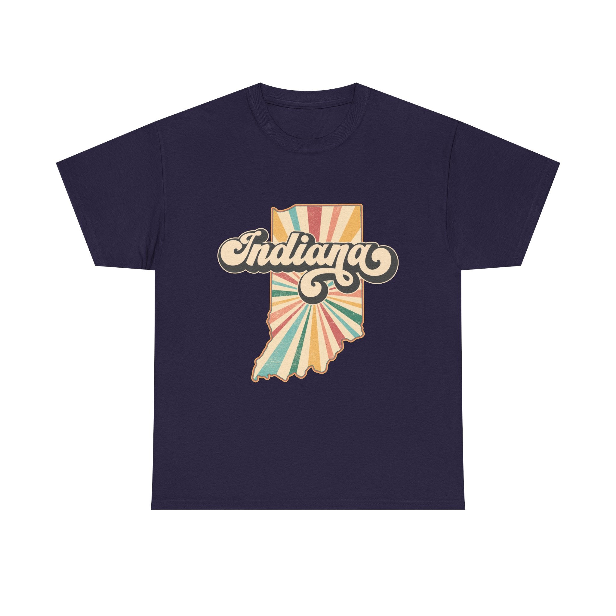 Indiana State Retro Vintage Map T-Shirt