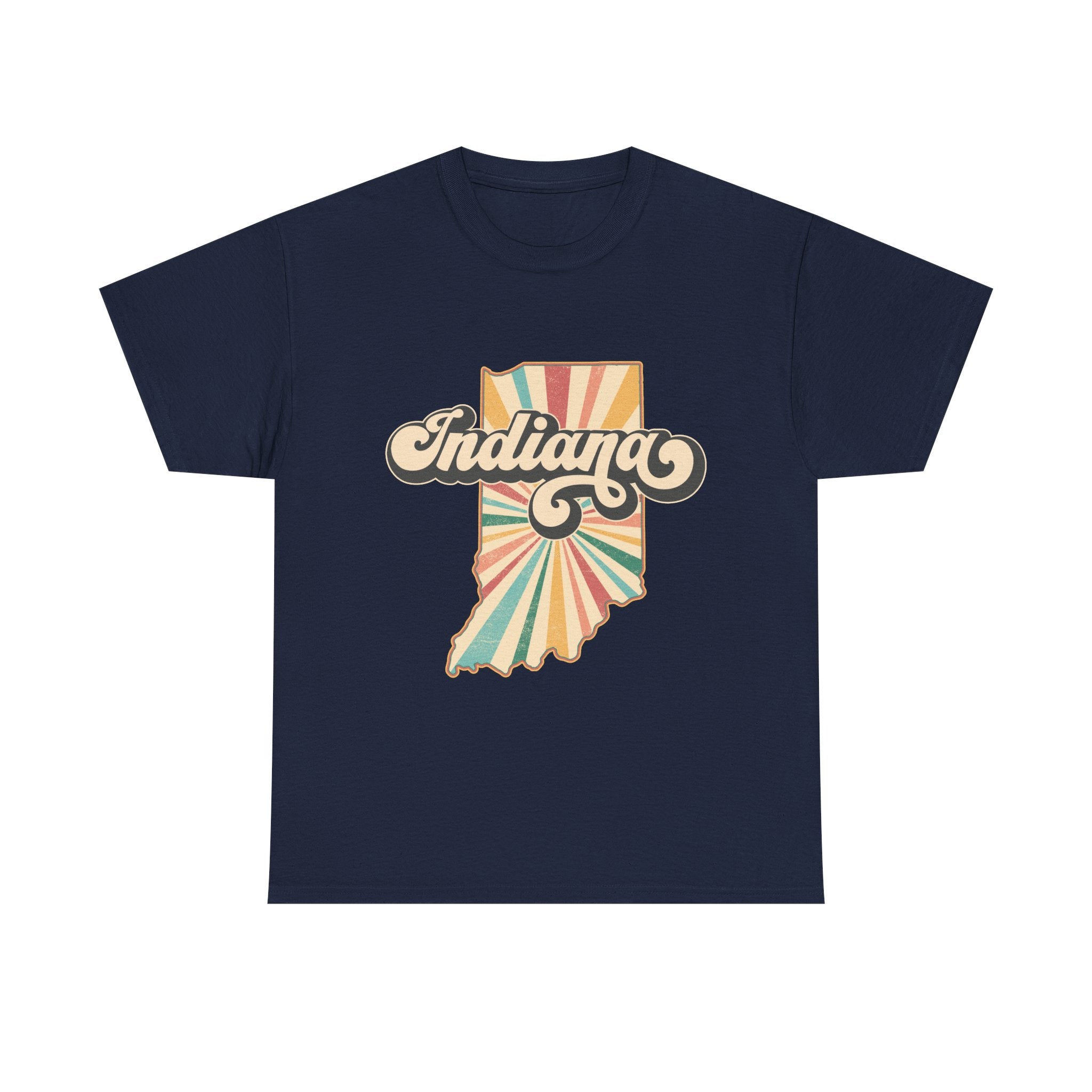 Indiana State Retro Vintage Map T-Shirt