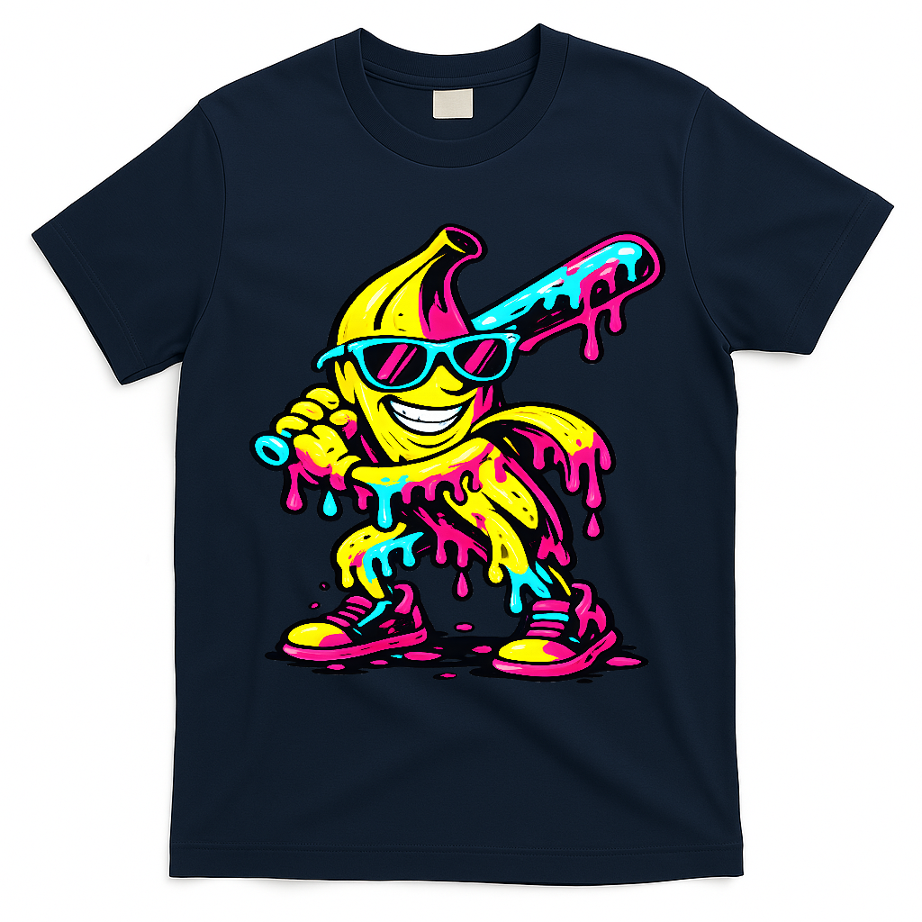 Banana Funny Ice Cream Drip T-Shirt