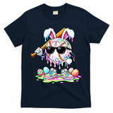 Cool Baseball Drip Bunny Rabbit Easter T-Shirt