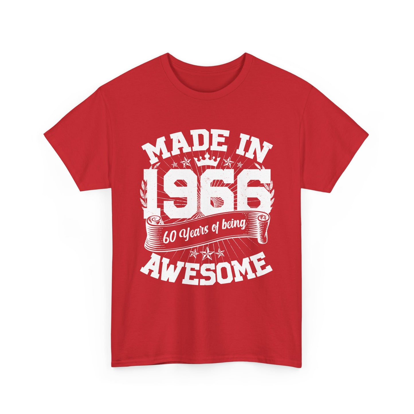 60th Birthday Vintage Crown Made In 1966 60 Years Of Being Awesome T-Shirt