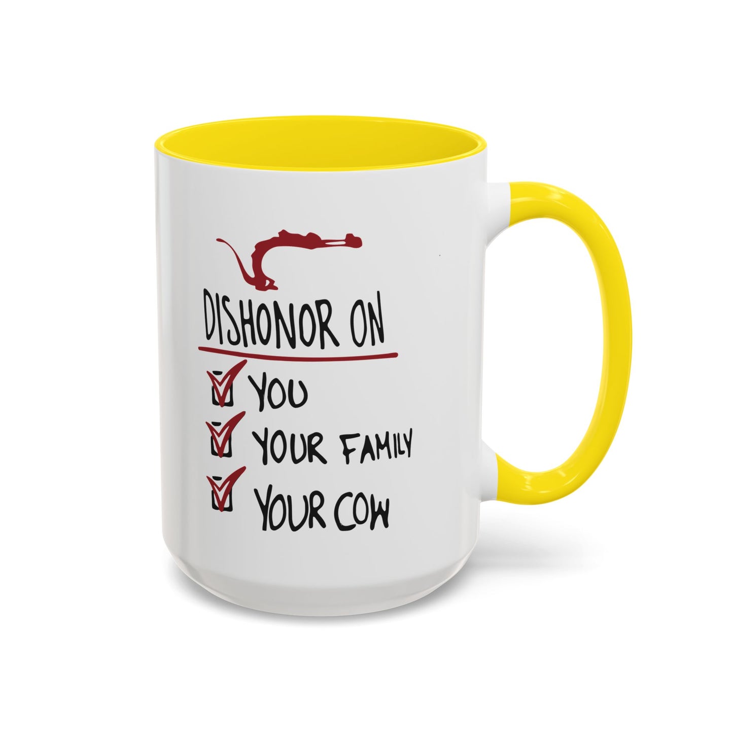 Coffee Mug - "Dishonor On You, Your Family, Your Cow" Funny Viking Gift