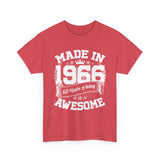 60th Birthday Vintage Crown Made In 1966 60 Years Of Being Awesome T-Shirt