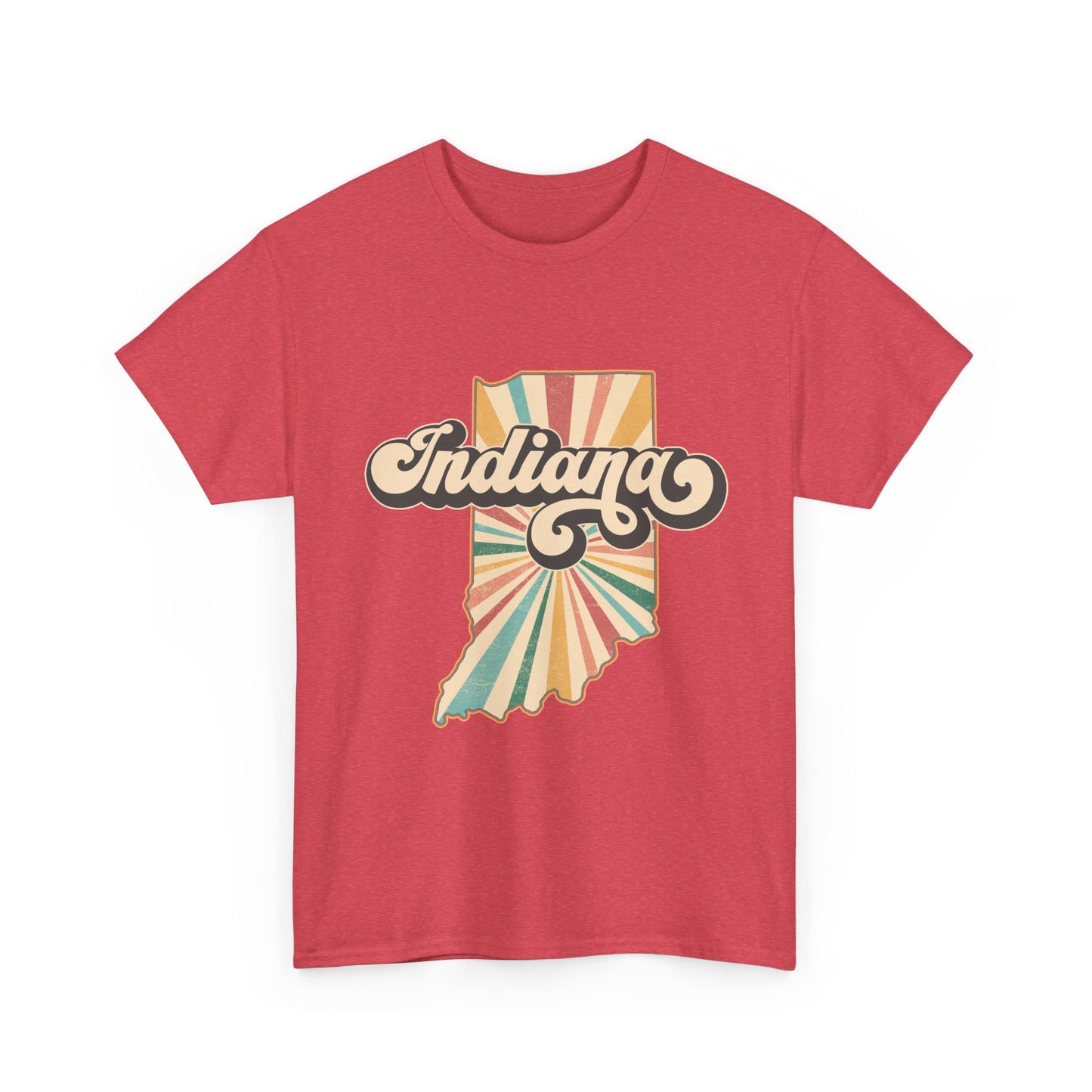 Indiana State Retro Vintage Map T-Shirt