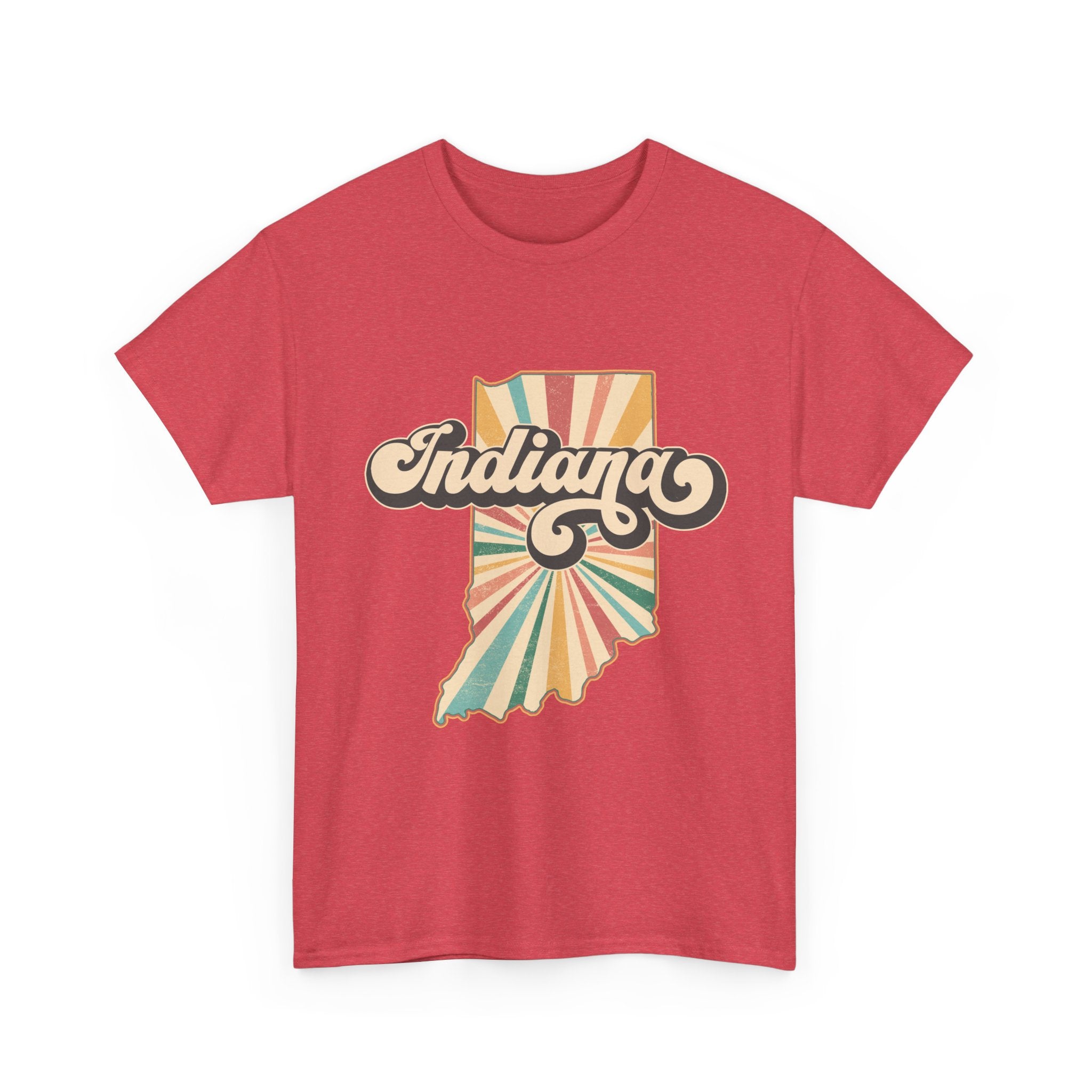 Indiana State Retro Vintage Map T-Shirt